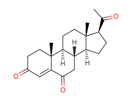 Molecular Structure of 2243-08-5 (4-PREGNEN-3,6,20-TRIONE)