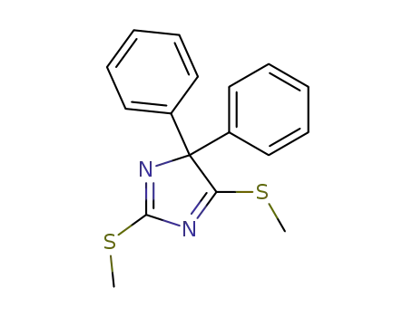 Molecular Structure of 2032-17-9 (2,5-Bis(methylthio)-4,4-diphenyl-4H-imidazole)