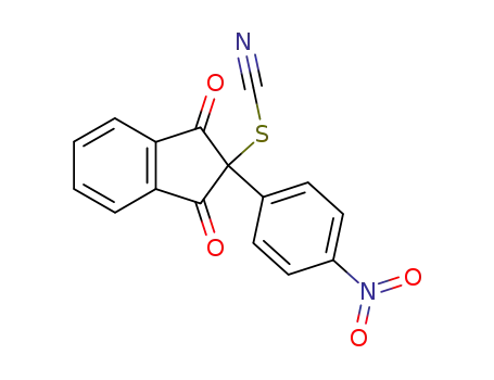 Molecular Structure of 10065-15-3 (Thiocyanic acid, 2,3-dihydro-2-(4-nitrophenyl)-1,3-dioxo-1H-inden-2-yl
ester)