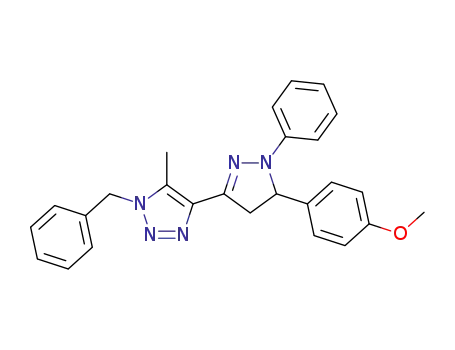 1-benzyl-4-(5-(4-methoxyphenyl)-1-phenyl-4,5-dihydro-1H-pyrazol-3-yl)-5-methyl-1H-1,2,3-triazole
