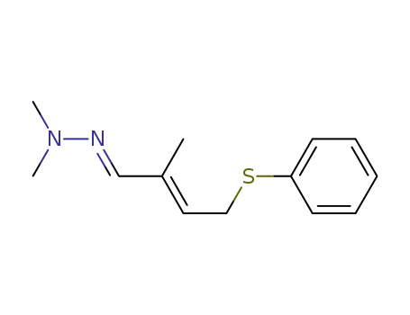 (E)-1,1-dimethyl-2-((E)-2-methyl-4-(phenylthio)but-2-enylidene)hydrazine
