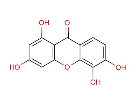 Molecular Structure of 5084-31-1 (1,3,5,6-Tetrahydroxyxanthone)