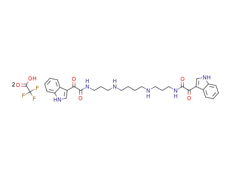 N1,N4-bis(3-(2-(1H-indol-3-yl)-2-oxoacetamido)propyl)butane-1,4-diaminium 2,2,2-trifluoroacetate