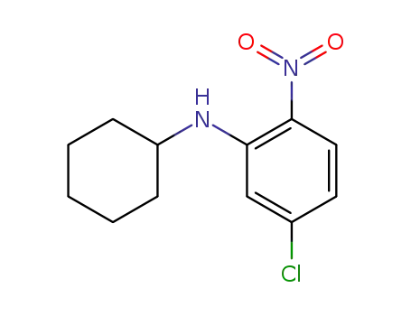 Molecular Structure of 28096-58-4 (Benzenamine, 5-chloro-N-cyclohexyl-2-nitro-)