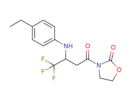 3-(4,4,4-trifluoro-3-(4-ethylanilino)butanoyl)oxazolidin-2-one