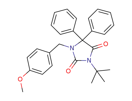 3-(tert-butyl)-1-(4-methoxybenzyl)-5,5-diphenylimidazolidine-2,4-dione
