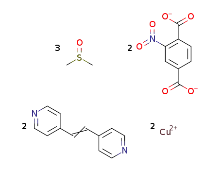 {[Cu2(2-NO2-1,4-benzenedicarboxylate)2(1,2-bis(4-pyridyl)ethylene)2]*3DMSO}n