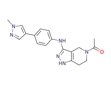 1-(3-((4-(1-methyl-1H-pyrazol-4-yl)phenyl)amino)-6,7-dihydro-1H-pyrazolo[4,3-c]pyridin-5(4H)-yl)ethanone