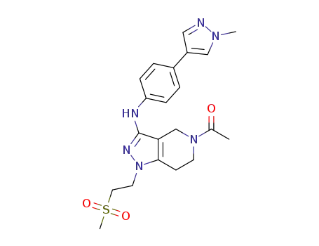 1-(3-((4-(1-methyl-1H-pyrazol-4-yl)phenyl)amino)-1-(2-(methylsulfonyl)ethyl)-6,7-dihydro-1H-pyrazolo[4,3-c]pyridin-5(4H)-yl)ethanone