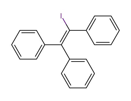 Molecular Structure of 22021-09-6 (Benzene, 1,1',1''-(1-iodo-1-ethenyl-2-ylidene)tris-)