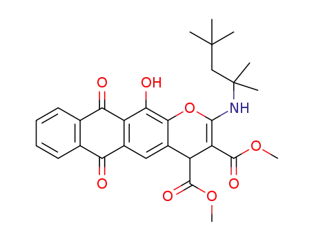 dimethyl 2-(2,4,4-trimethylpentan-2-ylamino)-6,11-dihydro-12-hydroxy-6,11-dioxo-4H-naphtho[2,3-g]chromene-3,4-dicarboxylate