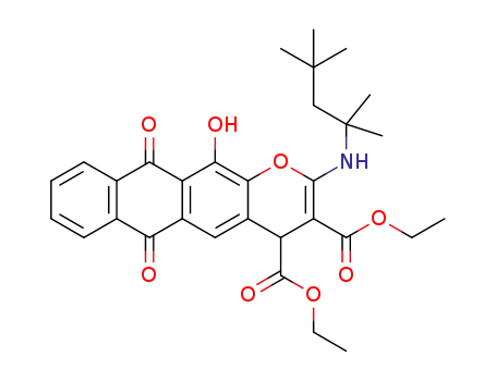 diethyl 2-(2,4,4-trimethylpentan-2-ylamino)-6,11-dihydro-12-hydroxy-6,11-dioxo-4H-naphtho[2,3-g]chromene-3,4-dicarboxylate