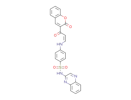 (Z)-4-(3-oxo-3-(2-oxo-2H-chromen-3-yl)prop-1-enylamino)-N-(quinoxalin-2-yl)benzenesulfonamide