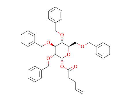 (2R,3R,4S,5R,6R)-3,4,5-tris(benzyloxy)-6-((benzyloxy)methyl)tetrahydro-2H-pyran-2-yl pent-4-enoate