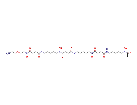 N1-(1-amino-6,17-dihydroxy-7,10,18,21-tetraoxo-3-oxa-6,11,17,22-tetraazaheptacosan-27-yl)-N1-hydroxy-N4-(5-(N-hydroxyacetamido)pentyl)succinamide
