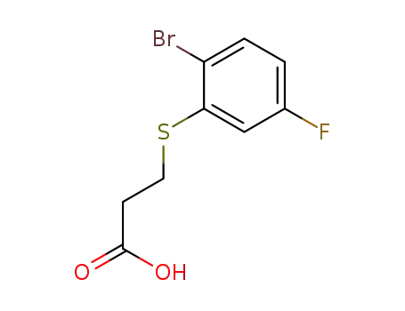 3-[(2-bromo-5-fluorophenyl)sulfanyl]propionic acid
