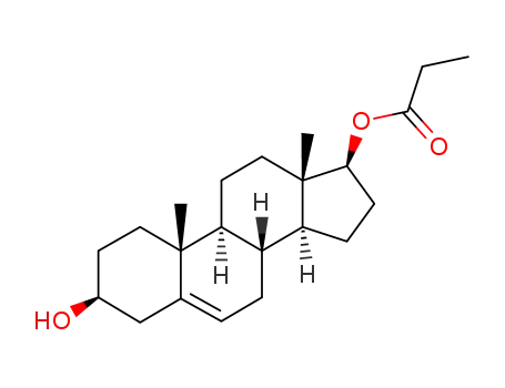 Molecular Structure of 38859-47-1 ((3beta,17beta)-3-hydroxyandrost-5-en-17-yl propanoate)