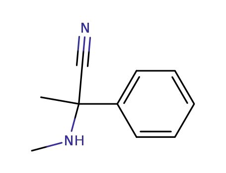 Molecular Structure of 112101-15-2 (Benzeneacetonitrile, a-methyl-a-(methylamino)-)