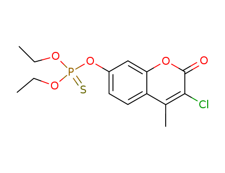 3-Chloro-4-methyl-7-hydroxycoumarin diethyl thiophosphoric acid ester 56-72-4
