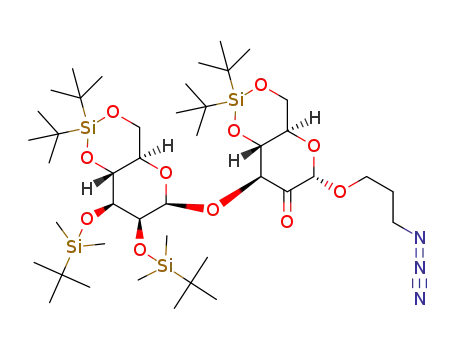 (4aR,6S,8S,8aR)-6-(3-azidopropoxy)-2,2-di-tert-butyl-8-(((4aR,6R,7S,8S,8aR)-2,2-di-tert-butyl-7,8-bis((tert-butyldimethylsilyl)oxy)hexahydropyrano[3,2-d][1,3,2]dioxasilin-6-yl)oxy)tetrahydropyrano[3,2-d][1,3,2]dioxasilin-7(6H)-one