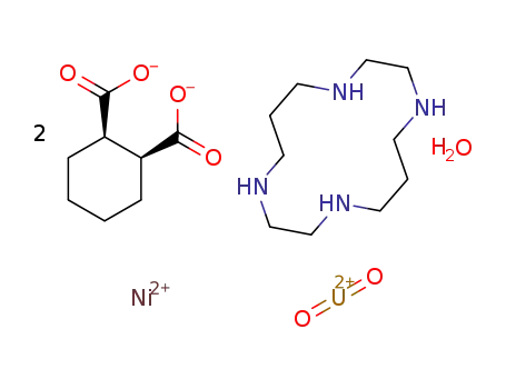 [UO2(cis-1,2-cyclohexanedicarboxylate)2Ni(1,4,8,11-tetraazacyclotetradecane)(H2O)]