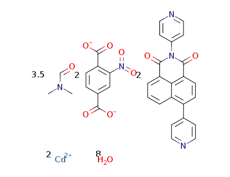 [Cd2(2-nitrobenzene-1,4-dicarboxylate)2(N-(pyridin-4-yl)-4-(pyridin-4-yl)-1,8-naphthalimide)2]*3.5DMF*8H2O