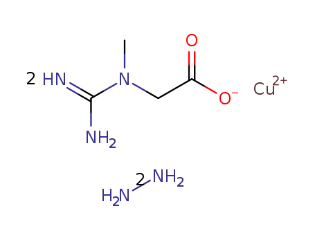 [bis(2-(carbamimidoyl(methyl)amino)acetate)-bis(hydrazinate)copper(II)]