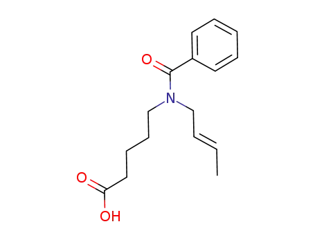 N-benzoyl-N-((E)-2-butenyl)-5-aminopentanoic acid