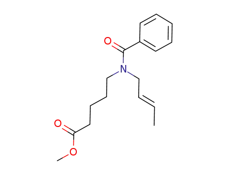 methyl N-benzoyl-N-((E)-2-butenyl)-5-aminopentanoate