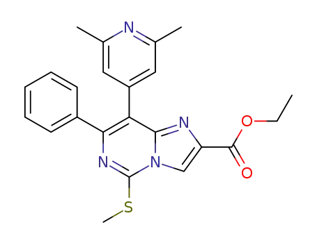 ethyl 8-(2,6-dimethylpyridin-4-yl)-5-(methylthio)-7-phenylimidazo[1,2-c]pyrimidine-2-carboxylate
