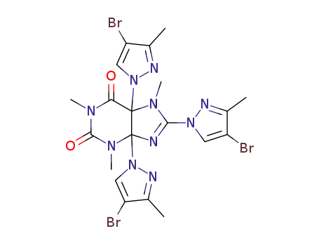 4,5,8-tris(4-bromo-3-methyl-1H-pyrazol-1-yl)-1,3,7-trimethyl-3,4,5,7-tetrahydro-1H-purine-2,6-dione
