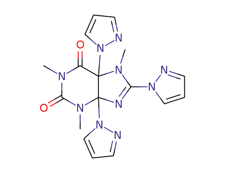 1,3,7-trimethyl-4,5,8-tri(1H-pyrazol-1-yl)-3,4,5,7-tetrahydro-1H-purine-2,6-dione