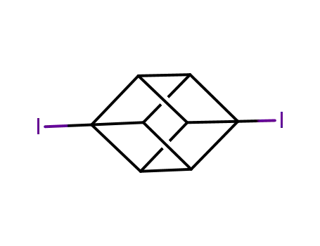 Molecular Structure of 97229-08-8 (Pentacyclo[4.2.0.02,5.03,8.04,7]octane, 1,4-diiodo-)