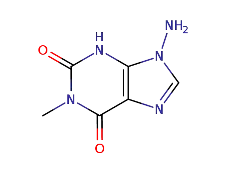 Molecular Structure of 113613-76-6 (1H-Purine-2,6-dione, 9-amino-3,9-dihydro-1-methyl-)