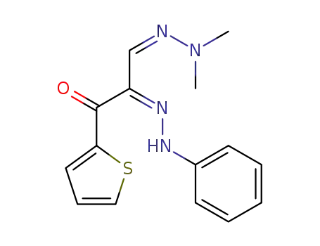(2Z,3Z)-3-(2,2-dimethylhydrazono)-2-(2-phenylhydrazono)-1-(thiophen-2-yl)propan-1-one