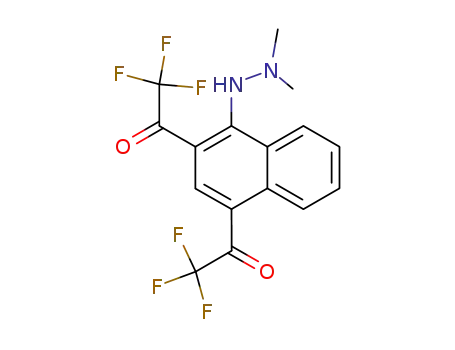 N,N-dimethyl-N'-<2,4-bis(trifluoroacetyl)-1-naphthyl>hydrazine