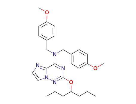 2-(heptan-4-yloxy)-N,N-bis(4-methoxybenzyl)imidazo[2,1-f][1,2,4]triazin-4-amine