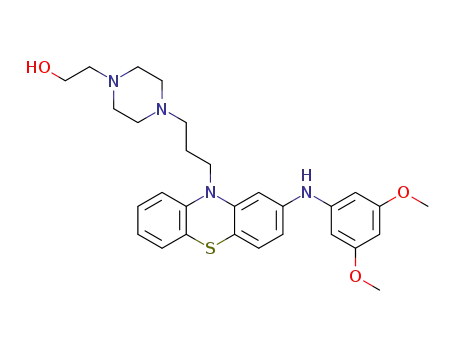 2-(4-(3-(2-((3,5-dimethoxyphenyl)amino)-10H-phenothiazin-10-yl)propyl)piperazin-1-yl)ethan-1-ol