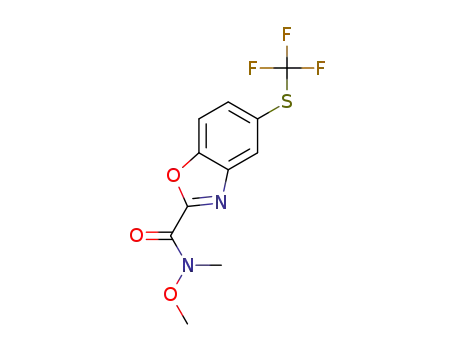 N-methoxy-N-methyl-5-((trifluoromethyl)thio)benzo[d]oxazole-2-carboxamide