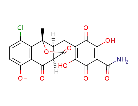 4-(((1S,4R,10S)-9-chloro-6-hydroxy-1-methyl-3,5-dioxo-1,3,4,5-tetrahydro-1,4-methanobenzo[c]oxepin-10-yl)methyl)-2,3,5,6-tetrahydroxybenzamide