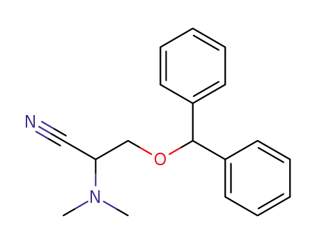 3-(benzhydryloxy)-2-(dimethylamino)propanenitrile