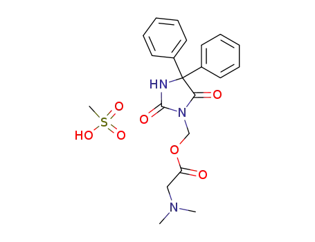 3-(hydroxymethyl)-5,5-diphenylhydantoin N,N-dimethylglycine ester, monomethanesulfonate salt