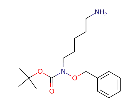 Molecular Structure of 129245-21-2 ((5-Aminopentyl)(phenylmethoxy)carbamic acid tert-butyl ester)