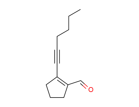 2-(1-hexynyl)-1-cyclopentenecarboxaldehyde