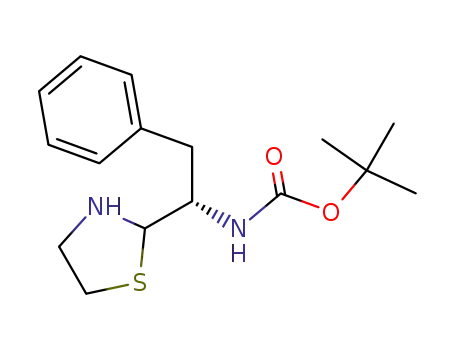 (2RS,1'S)-2-<1'-((tert-butoxycarbonyl)amino)-2'-phenylethyl>-1,3-thiazolidine