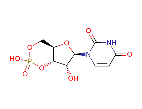 Molecular Structure of 4004-57-3 (Uridine 3',5'-cyclic monophosphate)