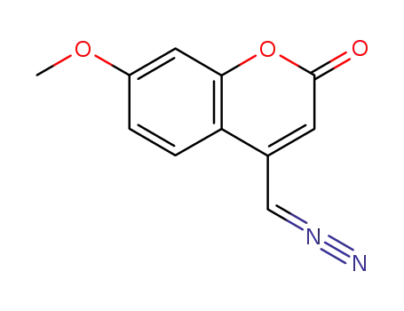 Molecular Structure of 84471-16-9 (2H-1-Benzopyran-2-one, 4-(diazomethyl)-7-methoxy-)