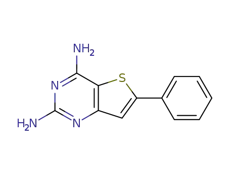 Molecular Structure of 109879-88-1 (2,4-DIAMINO-6-PHENYL-THIENO[3,2-D]PYRIMIDINE)