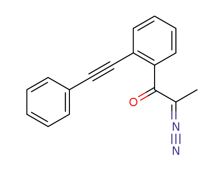 Molecular Structure of 138308-51-7 (1-Propanone, 2-diazo-1-[2-(phenylethynyl)phenyl]-)