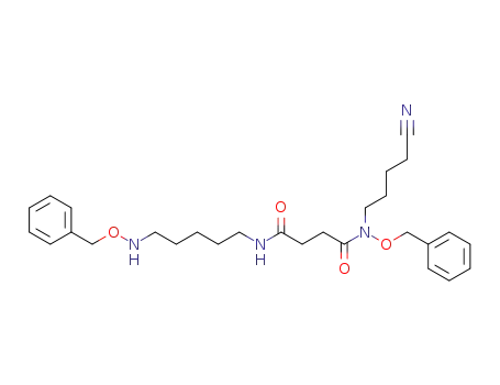 N-(4-cyanobutyl)-3-<<5-<(benzyloxy)amino>pentyl>carbamoyl>-O-benzylpropionohydroxamic acid